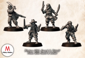 Pirate Set of 22 Miniatures